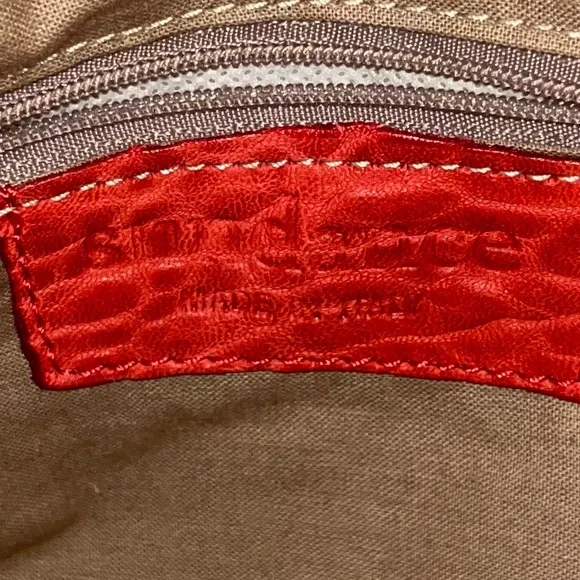 NWOT Sundance "Raleigh" Red Leather Satchel/Shoulder Bag - Picture 6 of 11